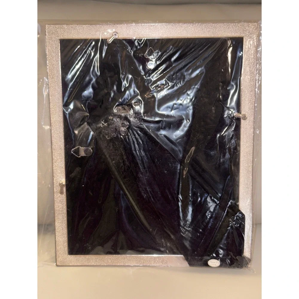Champagne Gold Marbled Picture Frame with Rhinestone Border Elegant Home Decor